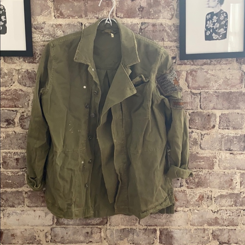 Free People embroidered military jacket